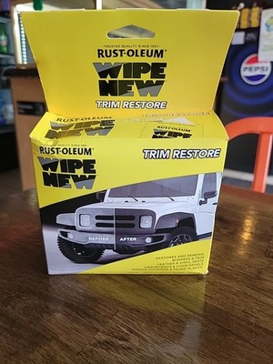 Rust-Oleum Wipe New Trim Restorer Restore Bumper Leather Vinyl Faded Plastic K