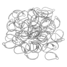 50 Pcs Secure Clasp Lever Back Earring Hooks Stainless Steel For Pendant Making