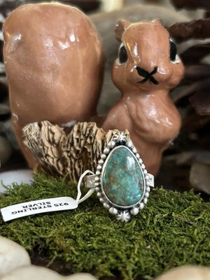 925 Sterling Pilot Berg Türkis Ring