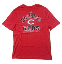 Majestic- Cincinnati Reds MLB Est.1869 Men's Medium Red T-Shirt w/ Logo