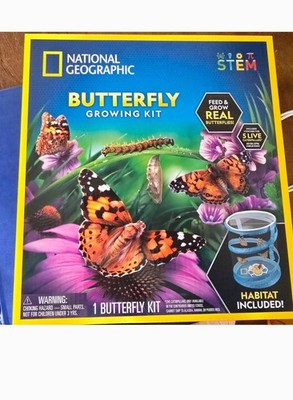 NATIONAL GEOGRAPHIC Butterfly Growing Kit - Habitat Kit with Voucher STEM NEW
