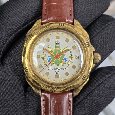 Wostok border troops Komandirskie wristwatch Vostok Commander SU, USSR 1990s