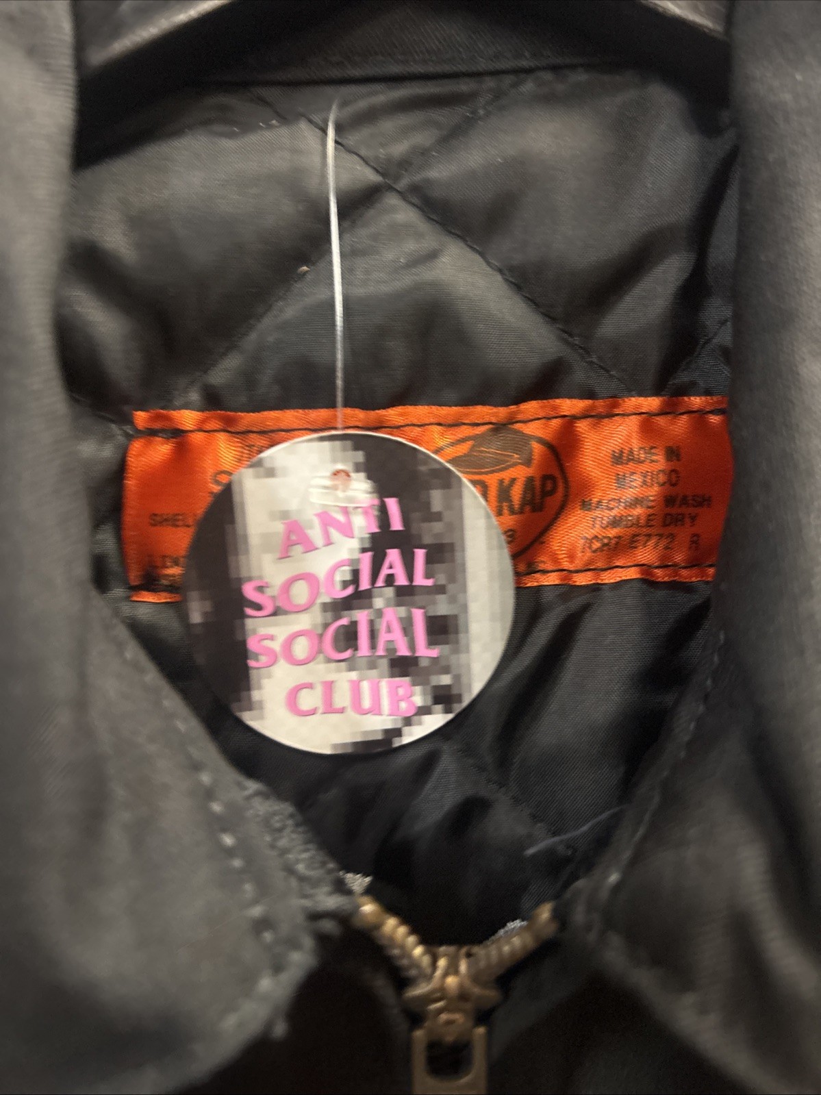 ASSC Red Kap Men's Zip Work Jacket Black Lined Logo Size Small Regular Fit Rare image 3