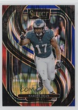 2024 Panini Select Premier Level Red & Blue Shock Prizm Nakobe Dean #185 1kx5