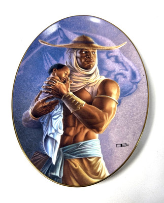 RARE THOMAS BLACKSHEAR EBONY VISIONS ''THE PROTECTOR'' PORCELAIN COLLECTOR PLATE