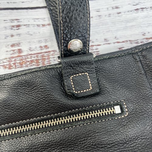 Harley Davidson Damen Tasche weiches schwarzes Leder HD681 Motorrad Handtasche - Bild 4 von 14