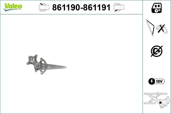 Valeo 861191 Fensterheber Hinten Rechts FüR Honda-image