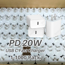 Lot 20W PD USB-C Power Adapter Fast Charger For iPhone17 16 15 14 13 12 Samsung