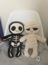 Pair Of Halloween Jellycat Plush Bob Skeleton Mummy New With Tags Nwt
