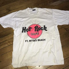 Vintage Hot Rock Cafe Ft MyersBeach FL Adult Large Tee Shirt Screen Stars Best