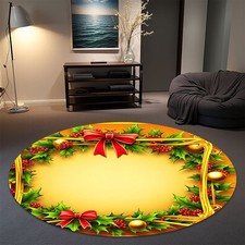 Round Flannel Mat,Suitable for Kitchen,Hallway,Bathroom,Bedroom,Living Room,Indo