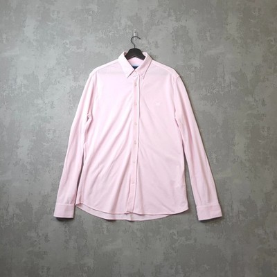 Crew Clothing Button Down Hemd Herren Small Slim Fit Rosa Baumwolle