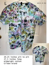 Ice Tie Dye Shirt Adult Unisex Cotton Psychedelic Tee Aurora Upcycle