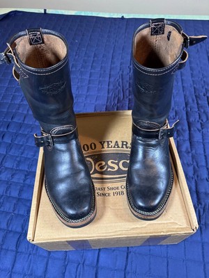 Wesco Mister Lou 10'' Horsehide Black Engineer Boot 7600BK Size 10D Made in USA