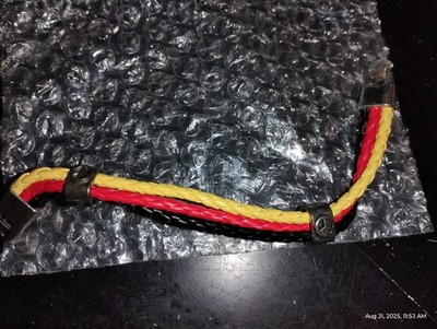 German Flag colors, FUN BRACELET, ~7'' long, Cord