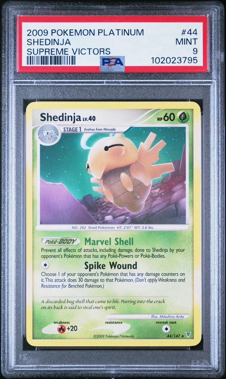 2009 Pokemon Platinum Supreme Victors # 44 Shedinja PSA 9 Card! MINT! Free Ship!
