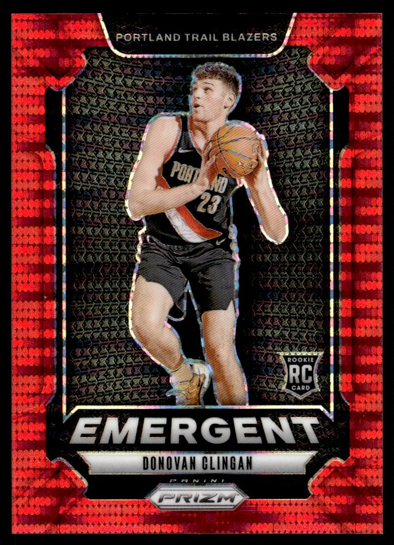 2024-25 Panini Prizm Emergent Prizms Red Pulsar Donovan Clingan Rookie 22/75
