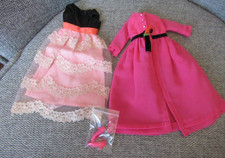 Vtg Barbie Doll Francie Two for the Ball Pink Coat Lace Dress Pink Shoes #1232