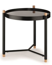 KELA Beistelltisch OAK Tisch Ablage Couchtisch schwarz 24267