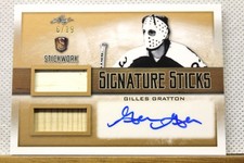 Gilles Gratton - 2017 Leaf Stickwork, Signature Sticks S/N 6/19 - Game Used Auto