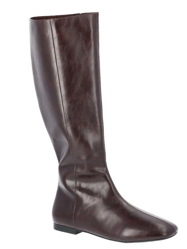 Women's Time and Tru Women's Faux Leather Knee High Boots Burgundy Size 9
