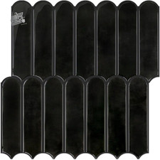Thick Kitchen Adhesive Tiles, Black Color, 10 Pieces, 3D, Self Adhesive, Pan