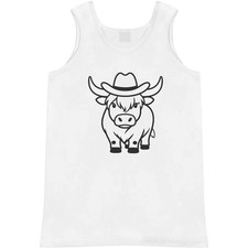 'Highland Cow Wearing Cowboy Hat' Adult Vest / Tank Top AV060919 