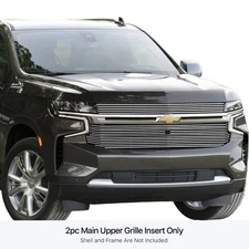 For Chevy Tahoe 21-24 APG 2-Pc Polished 8x6 mm Horizontal Billet Main Grille