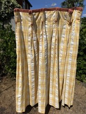 Pair of vintage cottage craft curtains