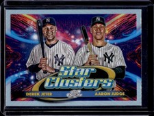 2025 Topps Cosmic Chrome Derek Jeter Aaron Judge Star Clusters #DSC-1 Yankees