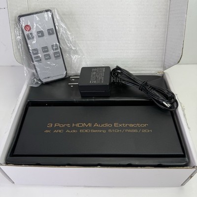 3 Port HDMI/MHL Audio Extractor ARC EDID Setting 5.1CH/ADV/2CH HD 1080P 3D 4K*2K