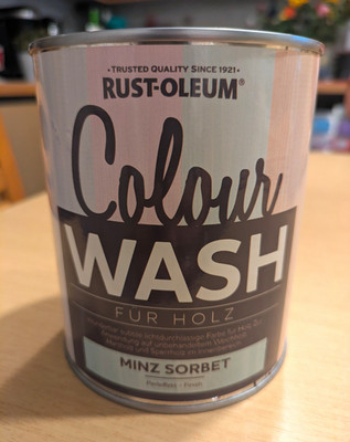Rust-Oleum Colour Wash Lack für Holz Innen Minz Sorbet 750 ml Perleffekt