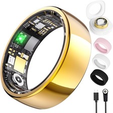 Smart Ring for Women Men, Health Tracker with Heart Rate/Blood Oxygen/Blood