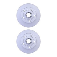 2 Bremsscheiben Voll Ø 45,2 Mm 10 Mm Hella Passend FüR U.A. Audi A4