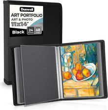 11X14 Art Portfolio Binder with Plastic Sleeves W/Mounting Paper Large