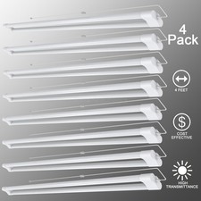 8 Pack 36W T8 LED 4FT T8 Double Tube Light Bulbs 18W White Light Milky Cover