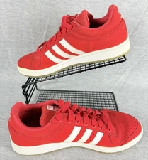 Adidas Top Ten Shoes Mens 10.5 Red White Leather Basketball Sneakers D70348