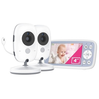 4 Zoll Babyphone mit 2 Kameras und Audio Fernbedienung Schwenk/Neige/Zoom