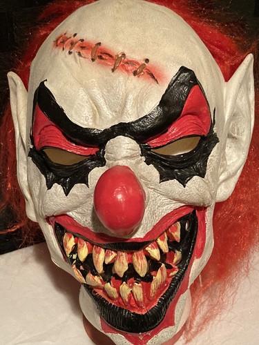 Schnitzer Clown gruselige Halloween Maske rotes Haar Gummi Gesicht Unisex saisonale Wisions - Bild 2 von 5