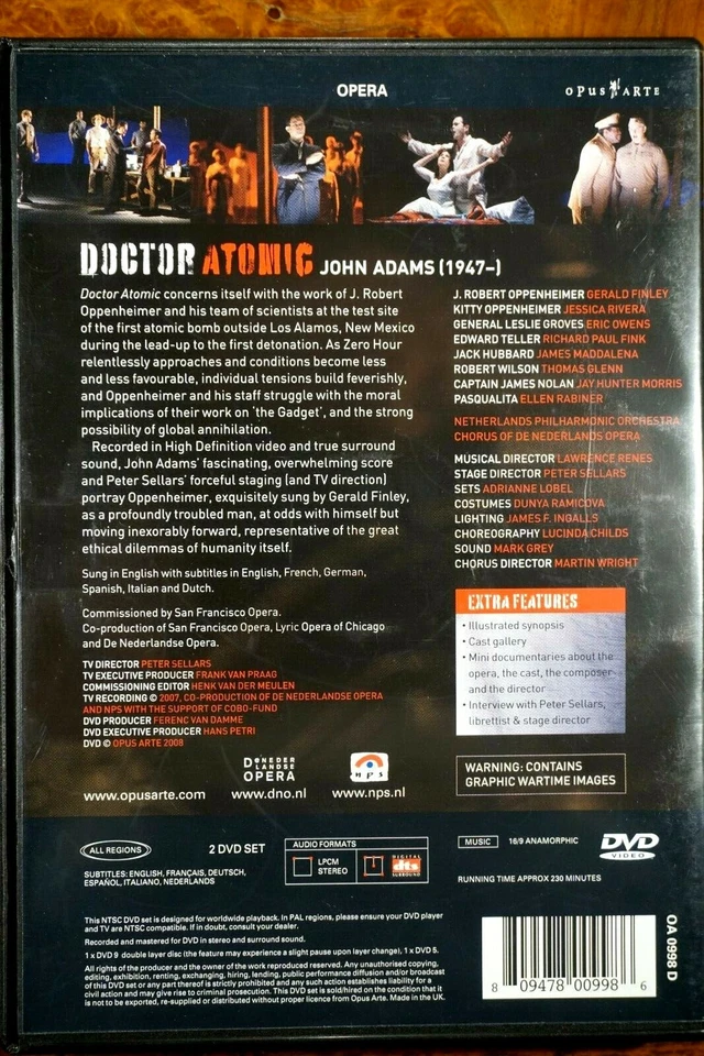 Doctor Atomi - John Adams - DVD, como nuevo Foto 2 de 2