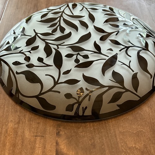 Lenox Frosted Crystal Serving Platter Botanical Boutique Collection (Retired) - Picture 4 of 6