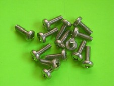 Metric License Plate Screws 6x1.0x16 Stainless Steel Philips Pan Head Qty 50 Metric License Plate Screws 6x1.0x16 Stainless Steel Philips Pan Head Qty 50