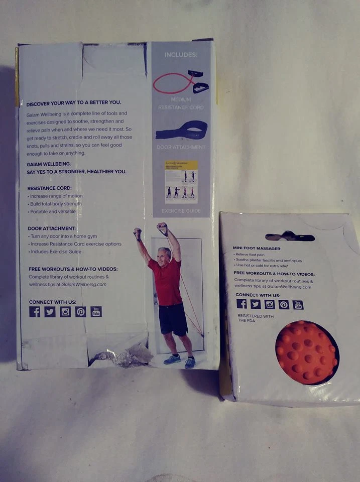 CABLE RESISTENCIA MEDIA GAIAM WELLBEING + MINI MASAJEADOR GOOT ENVÍO GRATUITO Foto 3 de 3