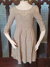 Free People Flirty Lace Overlay Cotton Blend Dress