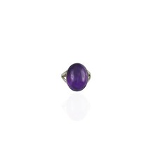 Natural Amethyst Oval Shape Gemstone Sterling Silver 925 Handmade Ring
