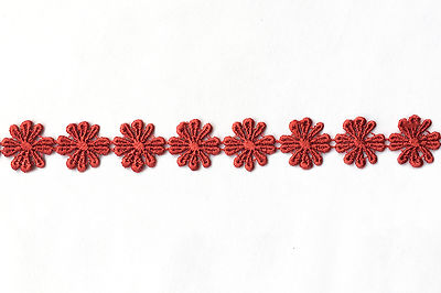 7/8''  Gray Lilac Navy Black Red Burgundy Venice Trim Cuttable Daisy Lace By Yard