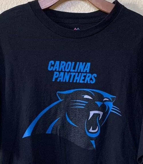 CAROLINA PANTHERS NFL MENS BLACK MAJESTIC T SHIRT Size Men's L