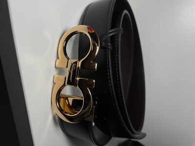 Ferragarmo Reversible and adjustable Gancini belt | eBay display picture 2