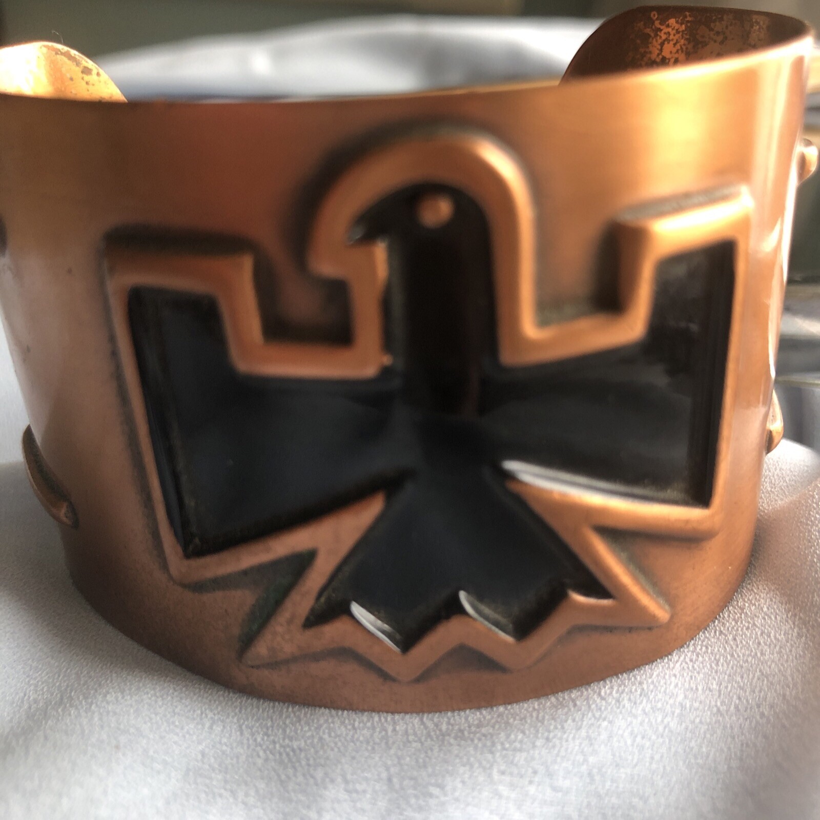 Vintage Solid Copper Southwest Native American Tr… - image 3