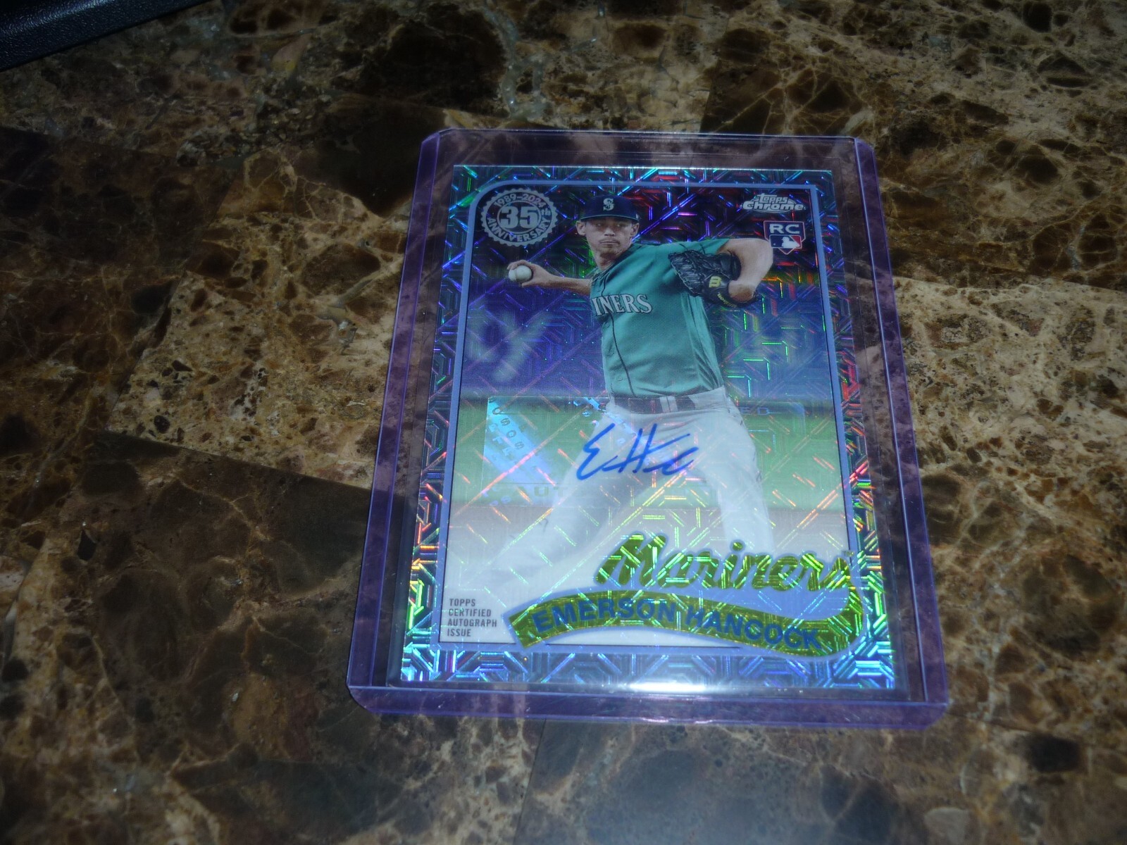 2024 Topps Series 2 Silver Pack Emerson Hancock Mojo Refractor Auto RC SP